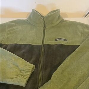 Columbia Olive and Charcoal Fleece Jacket